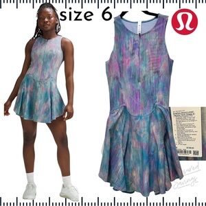 Lululemon [NWT - Size 6] Everlux Tennis Dress 6" with shorties in Pixel Multi